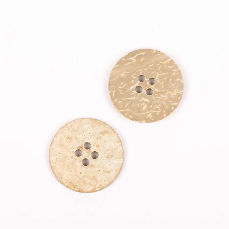 Nasturi din Nucă de Cocos Albit - 25mm