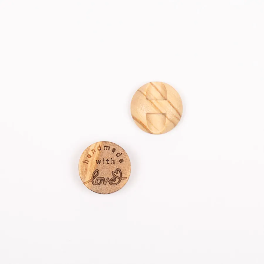 Nasturi din Lemn Handmade with Love - 15mm