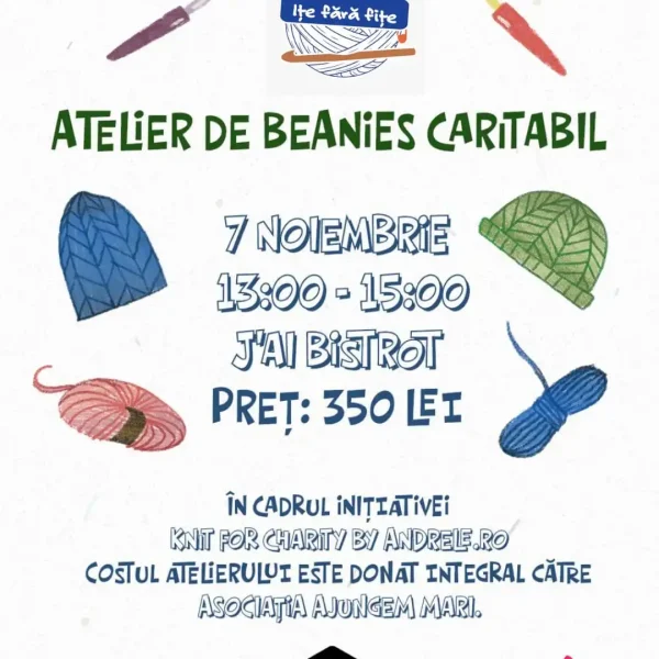 Atelier de croșetat Beanies Caritabil